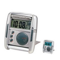 Seiko Get Up & Glow Silver Travel Digital Alarm Clock